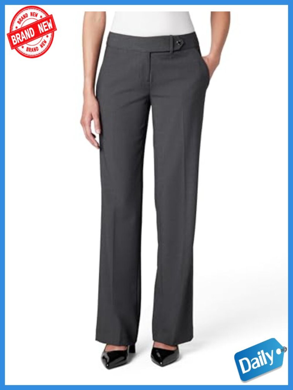 Calvin Klein Straight Leg Suit Pants Classic Fit Women's Office Wear